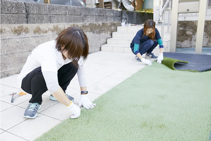 人工芝diy すごい人工芝